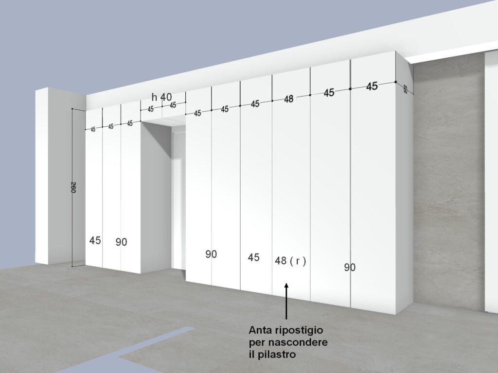 Disegno dell'architetto inviatoci dalla cliente