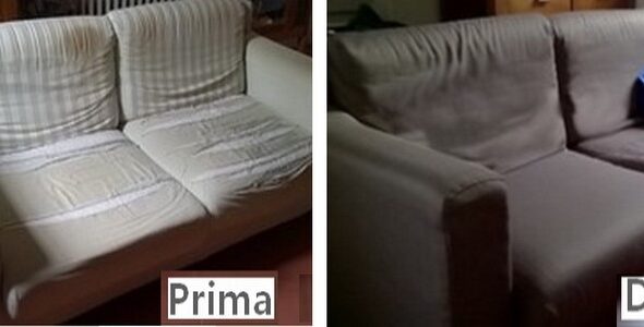 Realizzazione di nuovo rivestimento divano con tessuto Boli